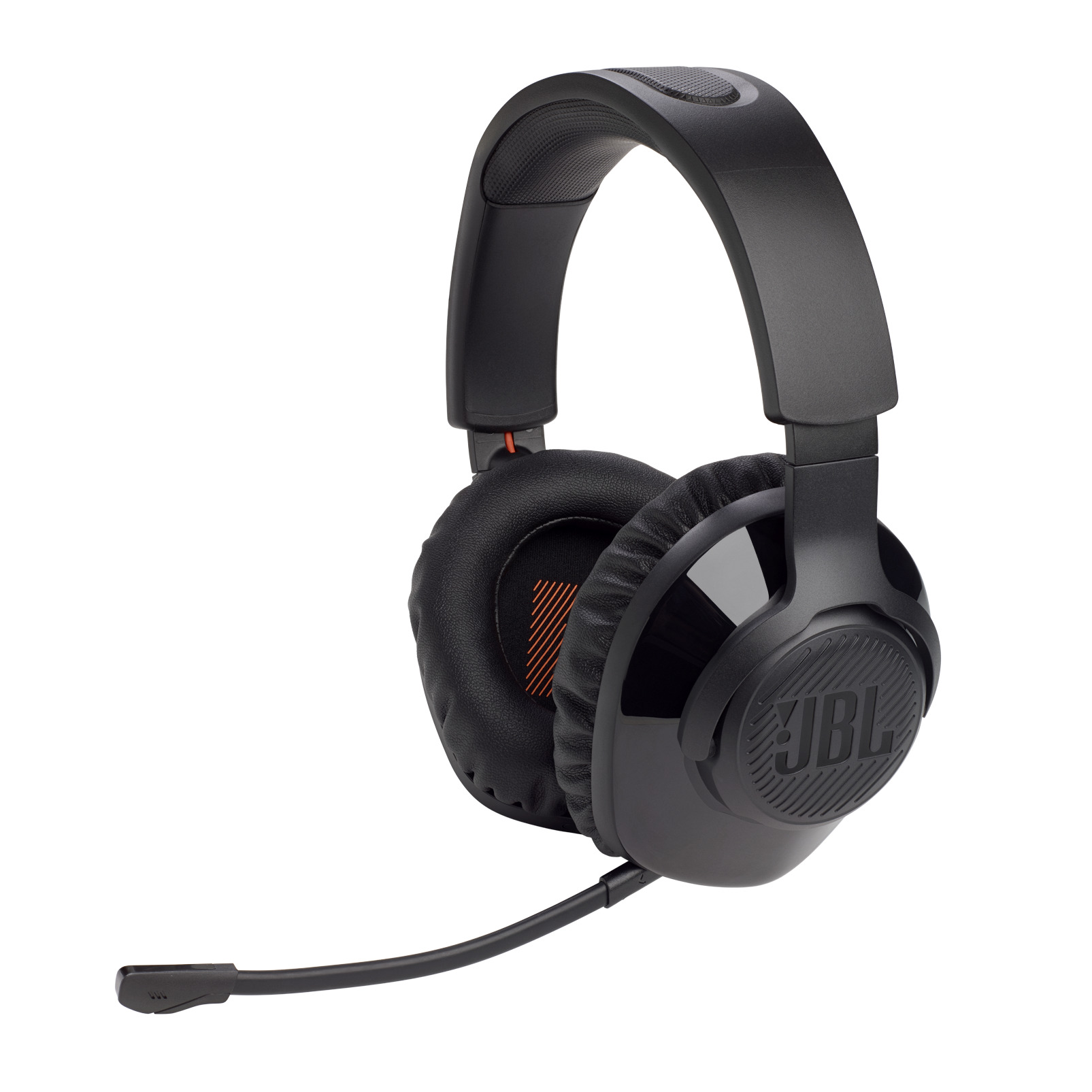 JBL Quantum 350 Wireless - Black - Wireless PC gaming headset with detachable boom mic - Detailshot 3